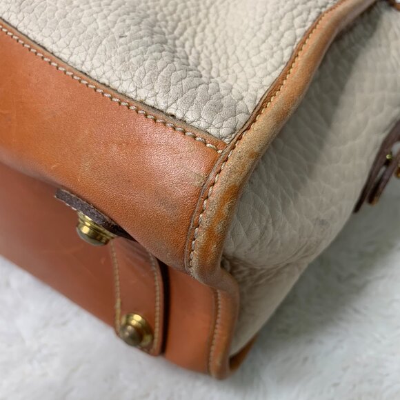 Dooney & Burke Women's Vintage Cream Leather Handbag - Picture 5 of 15